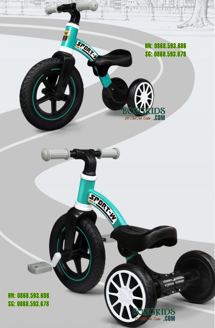 Xe đa năng đạp 3 bánh - chòi chân WD-207