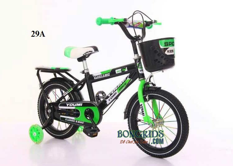 Xe đạp trẻ em Youmi 29A màu xanh