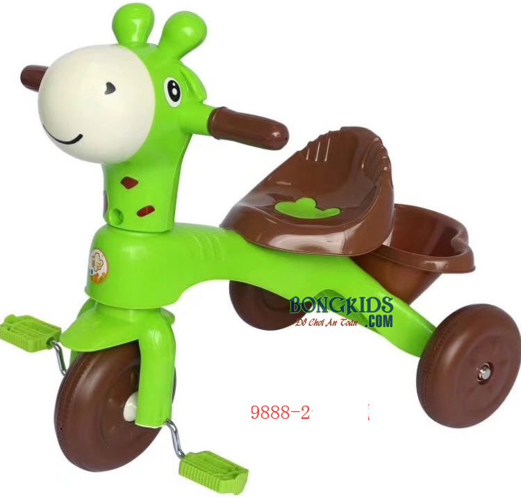 Xe 3 bánh cho bé con hươu 9888-2 màu xanh