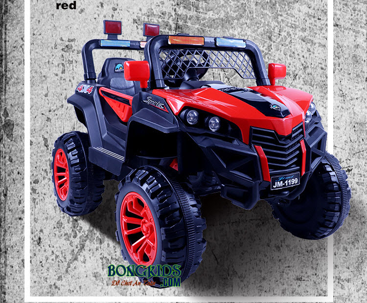 Xe ô tô điện trẻ em JM-1199 màu đỏ cá tinh