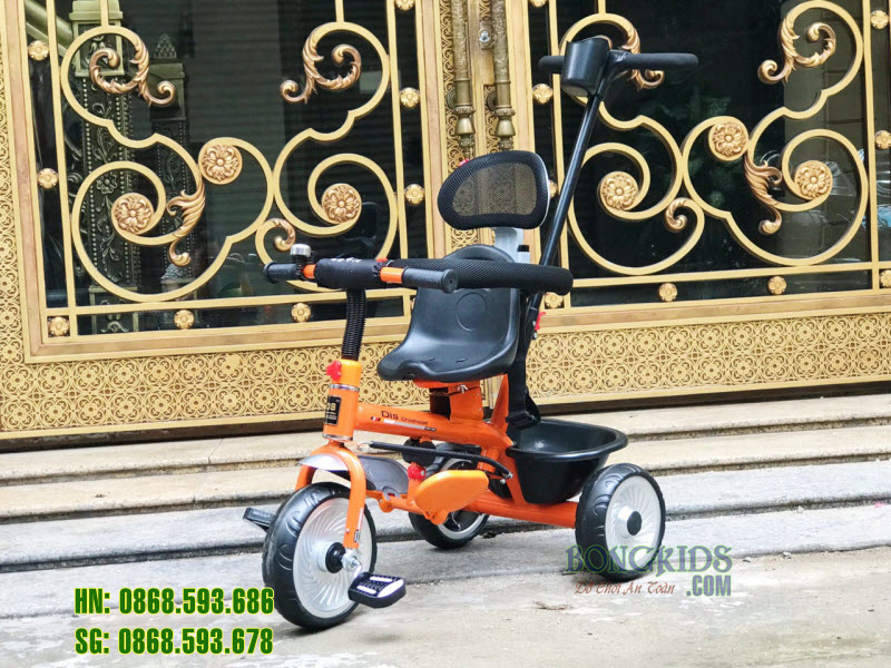 Xe đạp 3 bánh trẻ em DS-819 màu cam