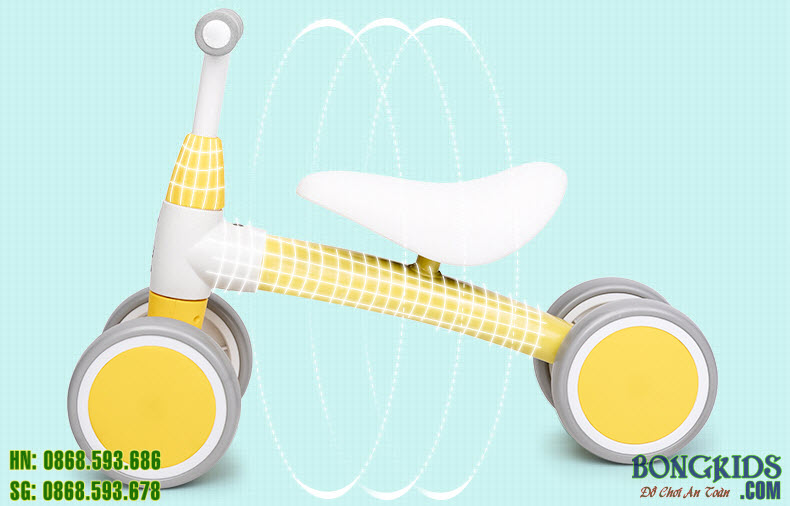 Xe chòi chân cho bé S902 màu vàng