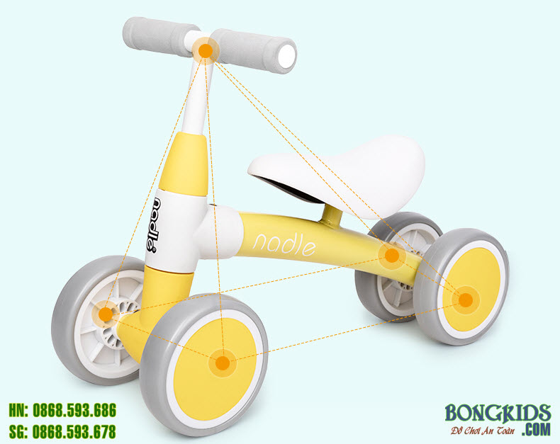 Xe chòi chân cho bé S902 màu vàng