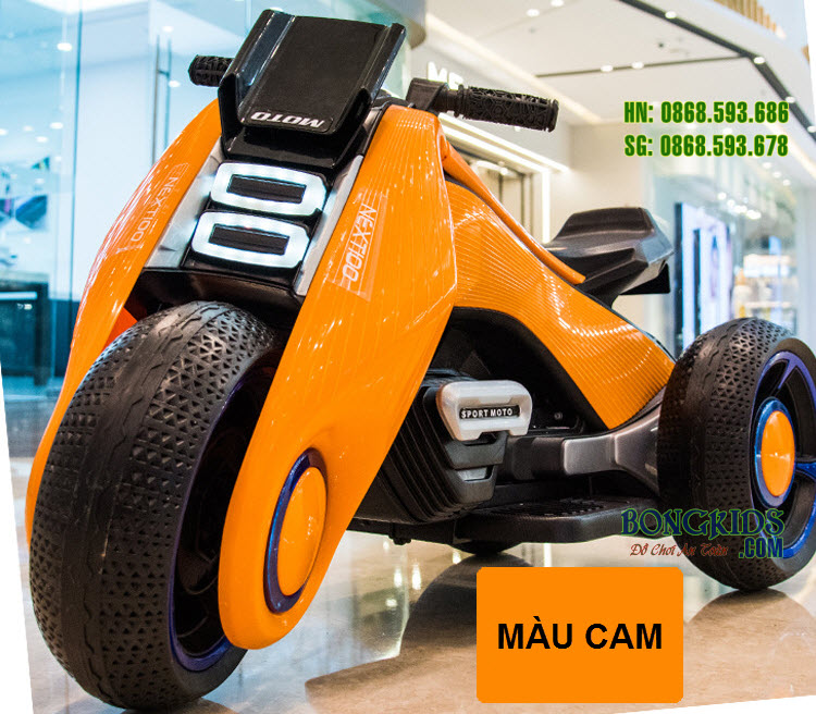Xe máy điện trẻ em BDQ6199 màu cam