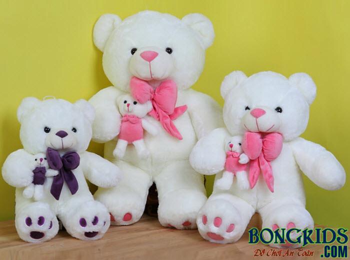 Gấu bông mẹ ôm con - bongkids.com