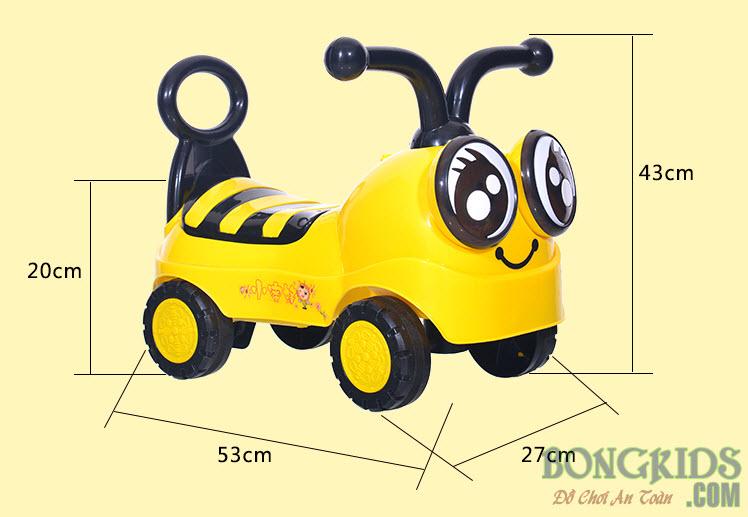 Kích thước xe chòi chân trẻ em 8188
