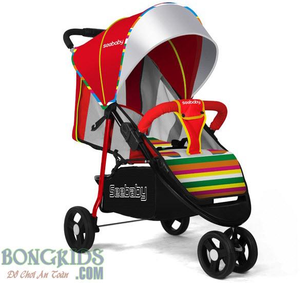 Xe đẩy cho bé SeeBaby T03-SUV màu đỏ