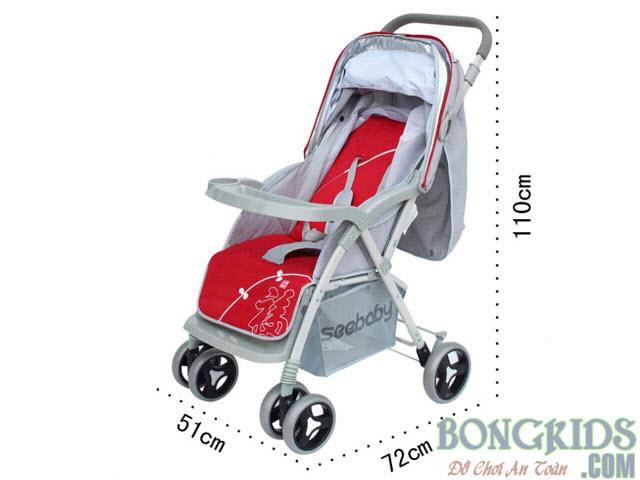 Kích thước xe đẩy cho bé SeeBaby T08