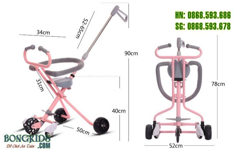 Kích thước xe đẩy thông minh 613
