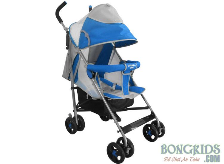 Xe đẩy đôi trẻ em Seebaby S02-1 xanh