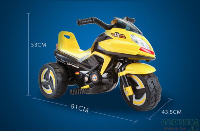 Kích thước xe máy điện trẻ em 9801