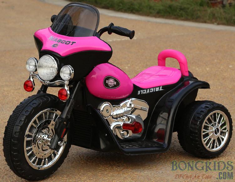 Xe máy điện trẻ em HS-200 màu xanh hồng