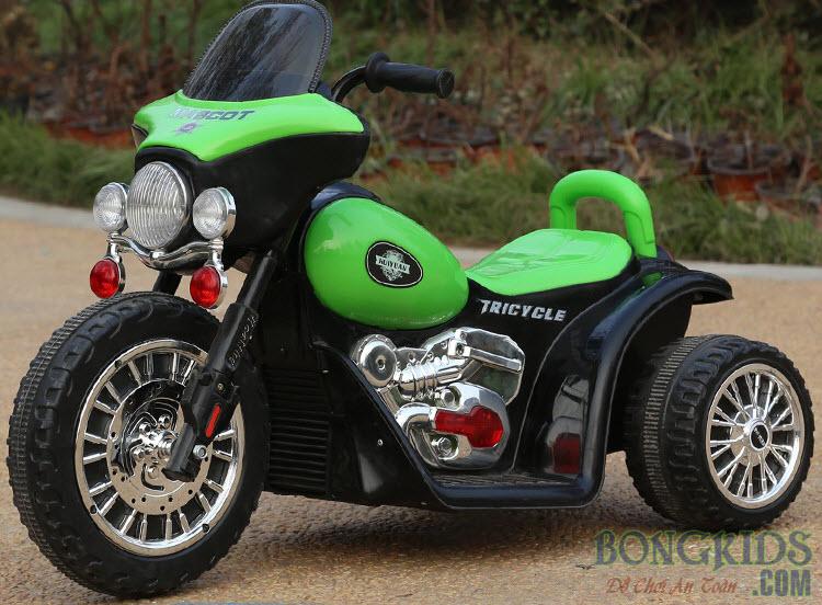 Xe máy điện trẻ em HS-200 màu xanh cốm