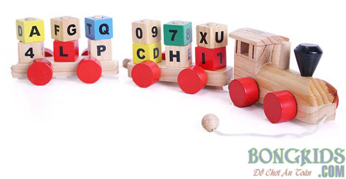 Đồ chơi đoàn tàu chở chữ và số - bongkids.com Đồ chơi đoàn tàu chở chữ và số - bongkids.com