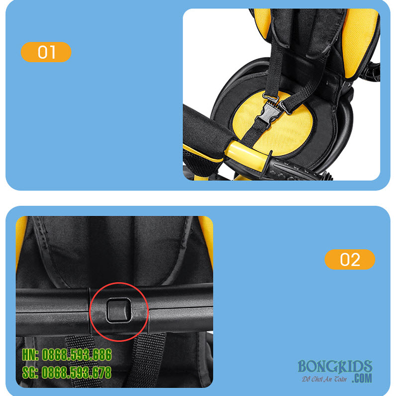 Xe 3 bánh trẻ em JY-T05 9