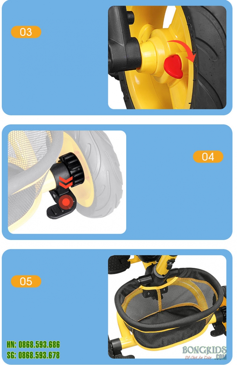 Xe 3 bánh trẻ em JY-T05 0