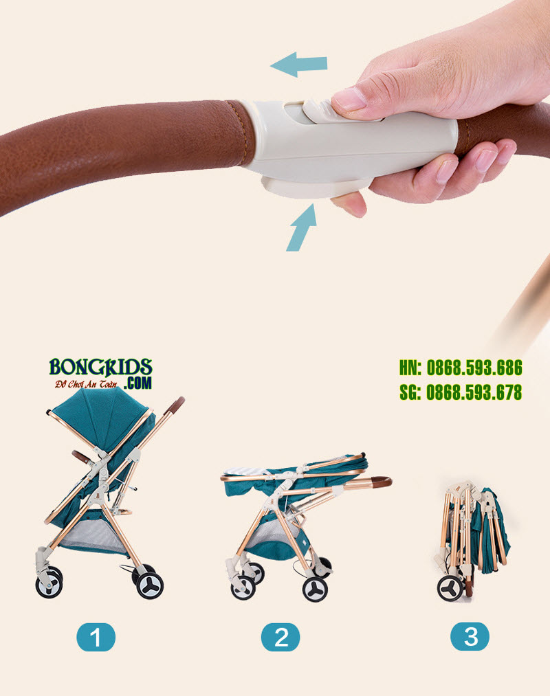 Xe đa năng đẩy nôi cho bé xf 518 5