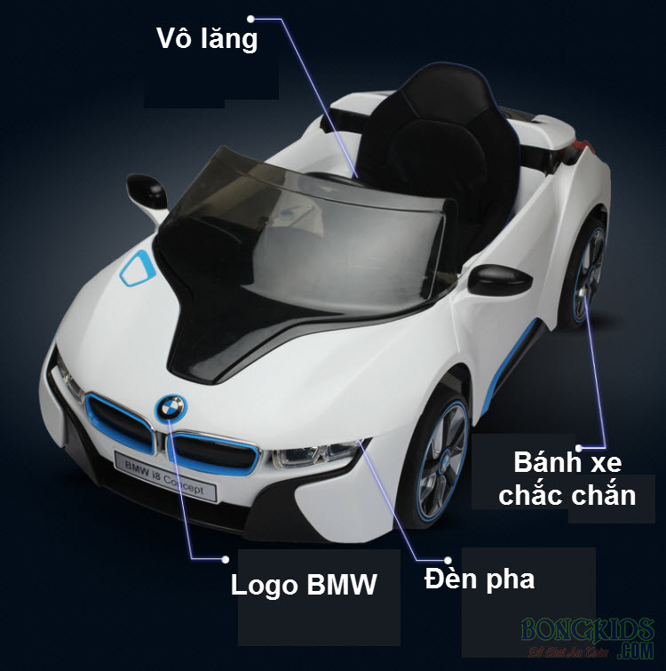 Xe Ô Tô Điện Trẻ Em I8 (2028) - Ghế Da Cao Cấp Xe Ô Tô Điện Trẻ Em I8 (2028) - Ghế Da Cao Cấp 6