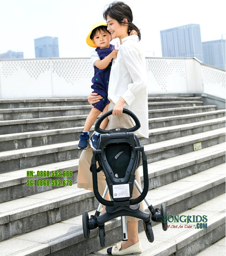 Xe đẩy thông minh 4 bánh Ride X1 NEW - 5kg có thể xách