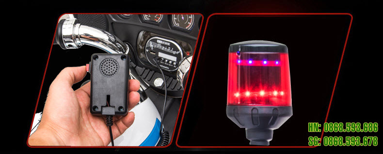 Đèn cảnh sát và bộ đàm xe mô tô điện trẻ em SMT-111