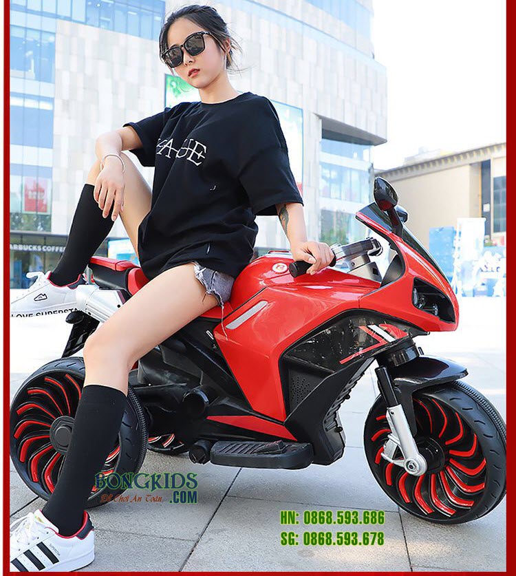Xe Mô Tô Điện Cho Bé BLF-900 màu đỏ