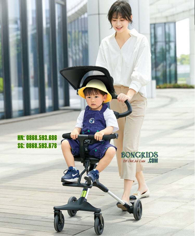 Xe đẩy thông minh 4 bánh Ride X1 NEW - Hàng xuất châu Âu (có mái che) 1