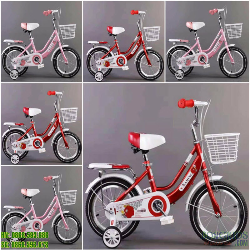 Xe đạp Xaming Hoa Trà xinh xắn cho bé gái 1