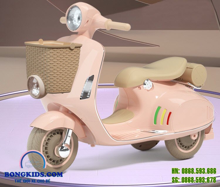 Xe máy điện trẻ em Vespa có giỏ W03 1