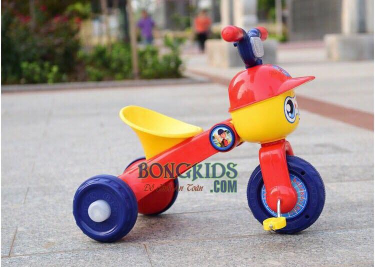 Xe ba bánh trẻ em gập gọn ABS2016 màu xanh đỏ Xe ba bánh trẻ em gập gọn ABS2016 1