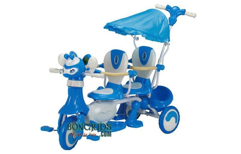 Xe đẩy 3 bánh cho bé sinh đôi 9027