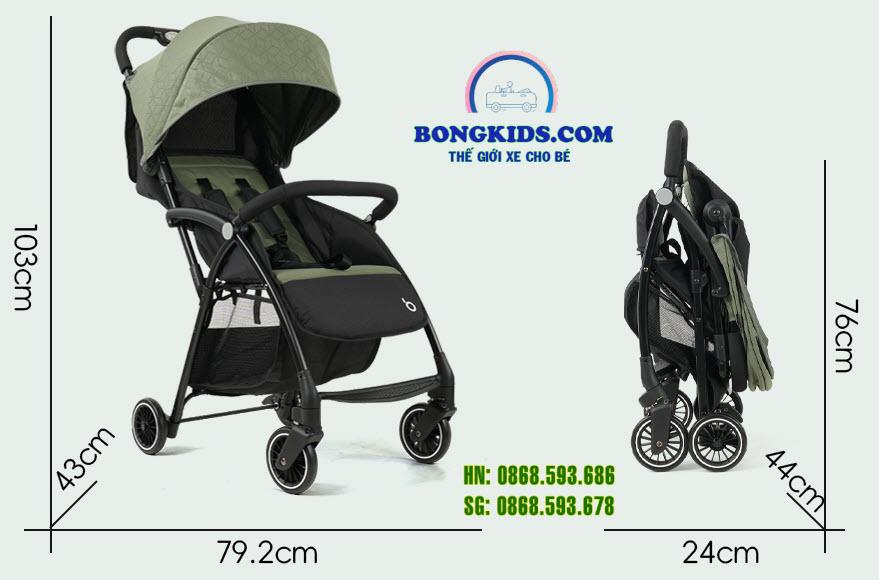 Xe đẩy cho bé sơ sinh gọn nhẹ nhất Babaohao A10