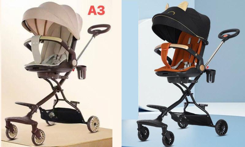 Xe đẩy 2 chiều 3 tư thế ngồi ngả nằm A3 cho bé từ sơ sinh đến 4 tuổi