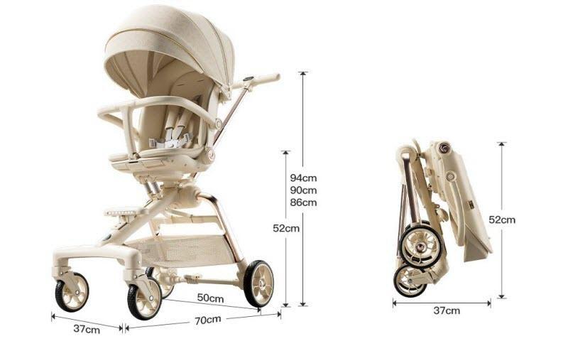 Xe đẩy Q10 cao cấp, vừa nằm vừa ngồi cho bé sơ sinh - 6 tuổi