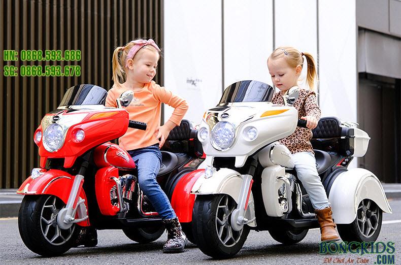 Xe máy điện trẻ em cảnh sát cỡ lớn MU6188