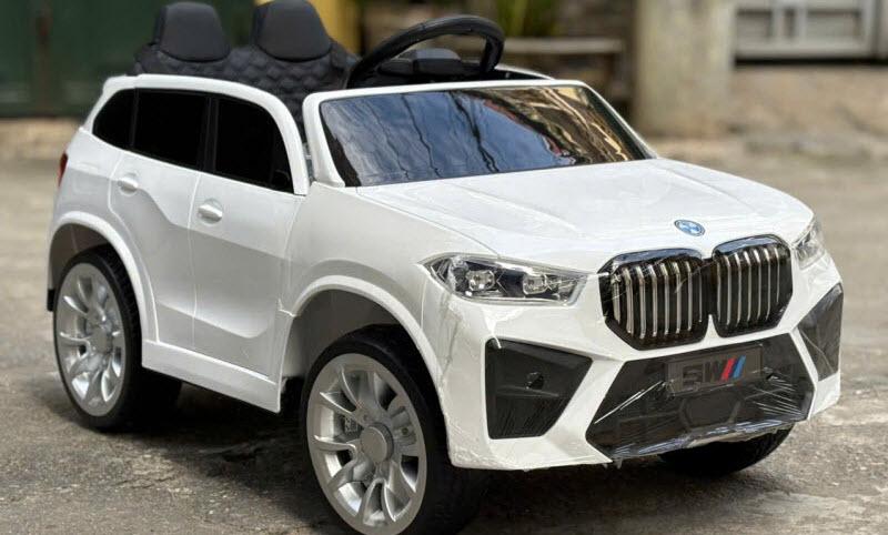 Xe ô tô điện trẻ em BMW X5 ghế da, bánh cao su