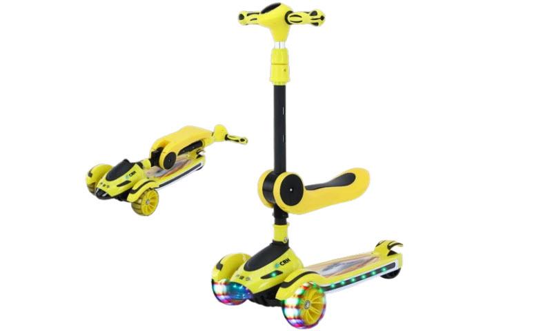 Xe trượt scooter 3 bánh cỡ lớn đầu máy bay có ghế ngồi cho bé 2-8 tuổi