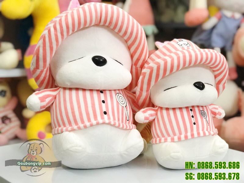 Thỏ mashimaro kẻ có 2 size 40 cm và 50 cm Thỏ mashimaro kẻ có 2 size 40 cm và 50 cm