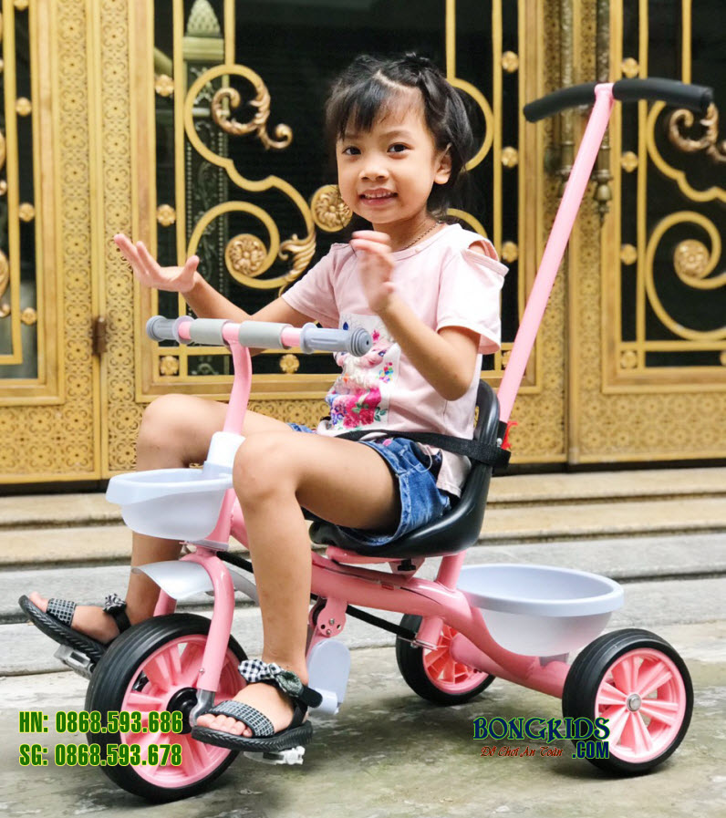 Xe 3 bánh trẻ em 008 màu hồng 1