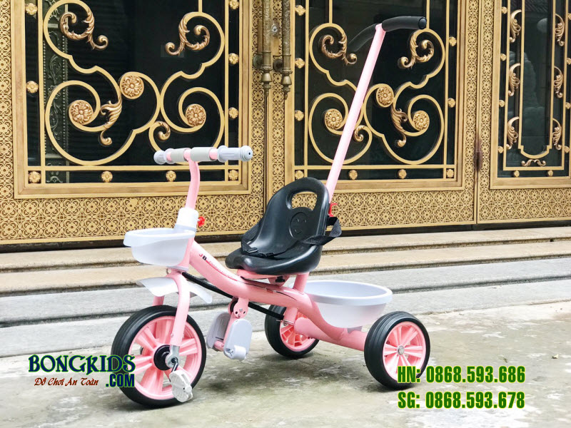 Xe 3 bánh trẻ em 008 màu hồng