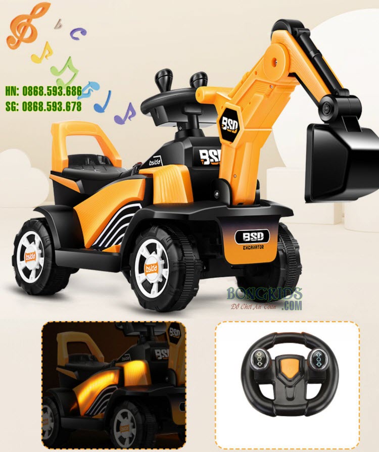 Xe cần cẩu điện cho bé 2188 nhạc vui nhộn