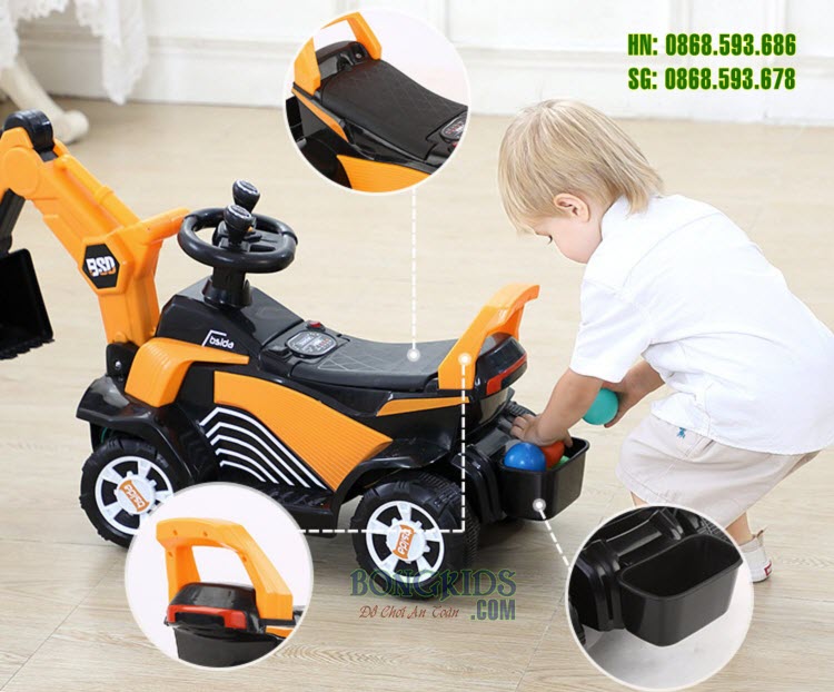 Chi tiết Xe cần cẩu - máy xúc điện cho trẻ em 2188