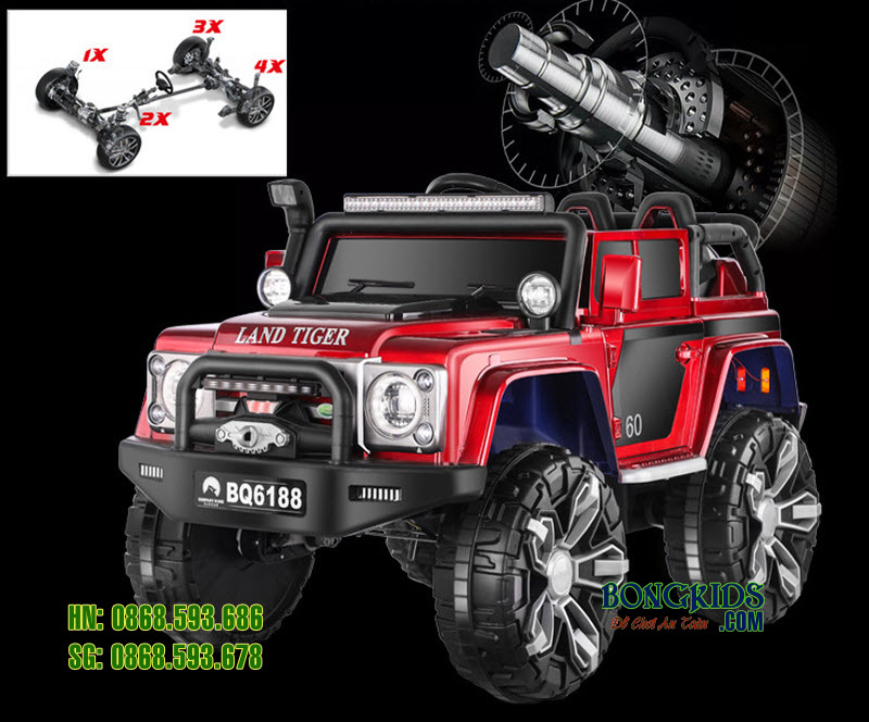 Xe ô tô điện trẻ em BQ 6188 màu đỏ