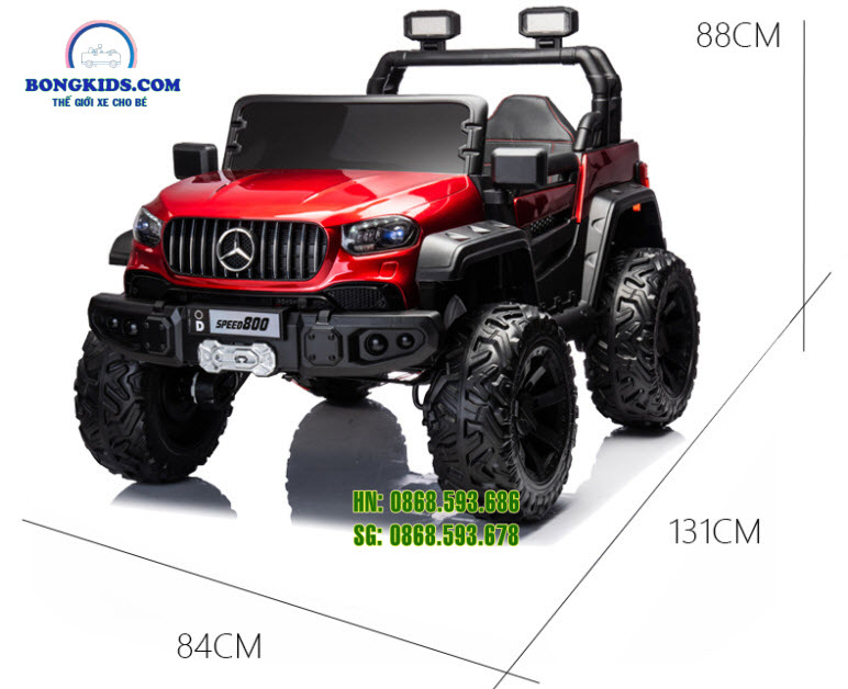 Xe hơi điện trẻ em 22C kiểu dáng địa hình cho 2 bé