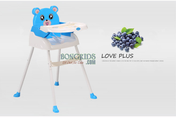 Ghế tập ăn bột cho bé 218 màu xanh dương