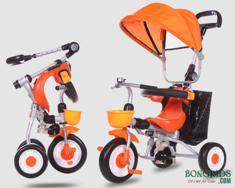Xe đạp 3 bánh cho bé 006 màu cam
