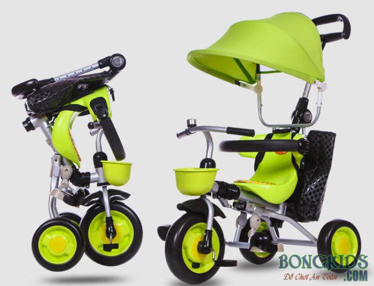 Xe đạp 3 bánh cho bé 006 màu cốm