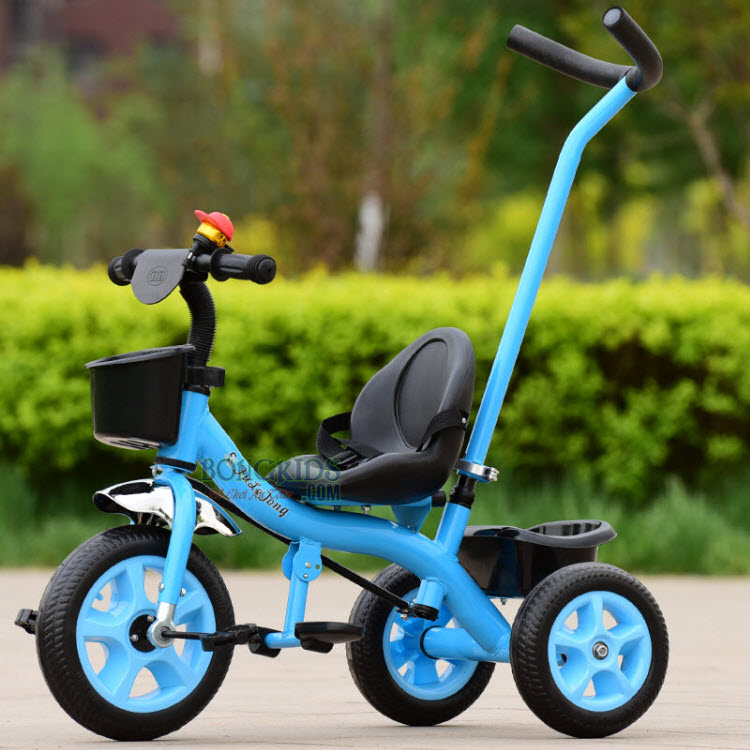 Xe đạp 3 bánh trẻ em có cần TC-506 màu xanh