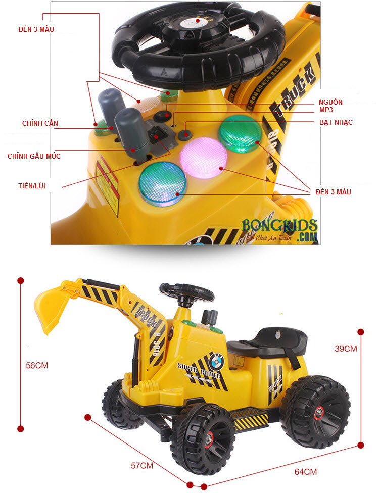 Xe cẩu điện trẻ em 5818