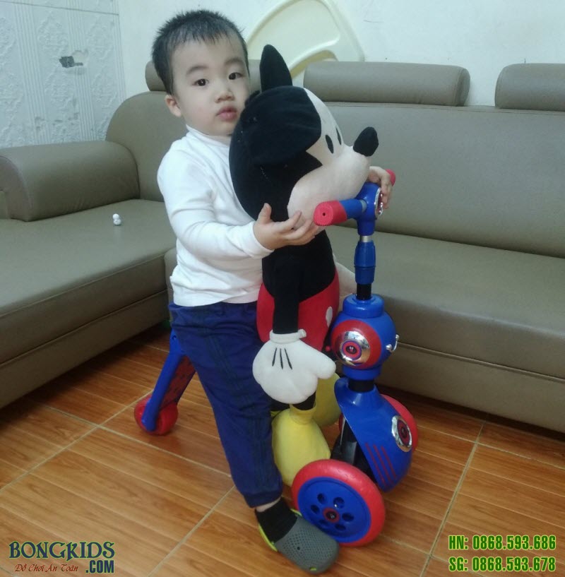 Xe chòi chân kiêm Scooter 2 in 1 cho bé B1288A