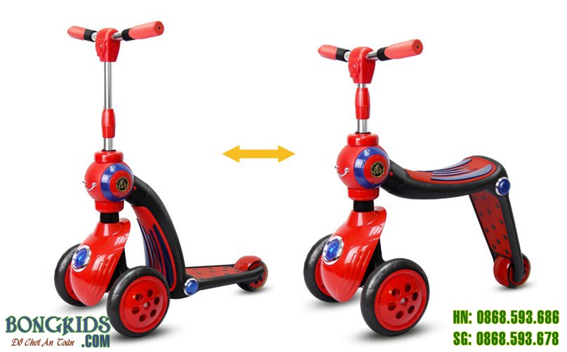 Xe chòi chân kiêm Scooter 2 in 1 cho bé B1288A